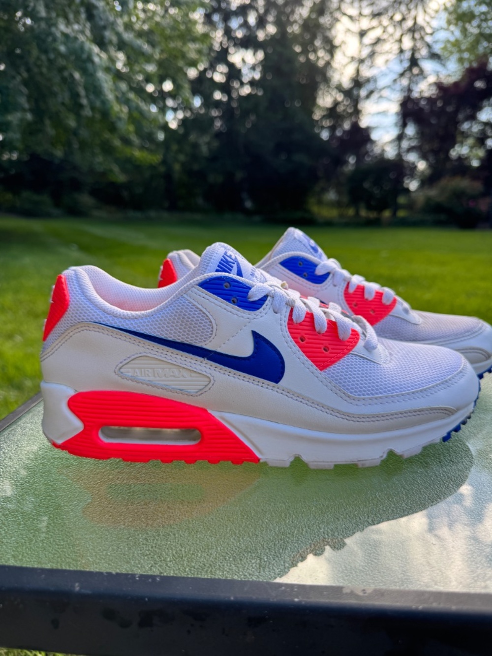 Nike Air Max 90 Ultramarine Flash Crimson Racer Blue Womens 10 - Picture 4 of 7